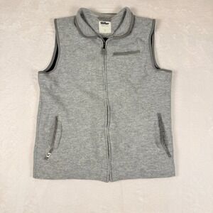 Ritter Mens Upcycled Alpaca Wool Full Zip Vest Gray Granite Medium